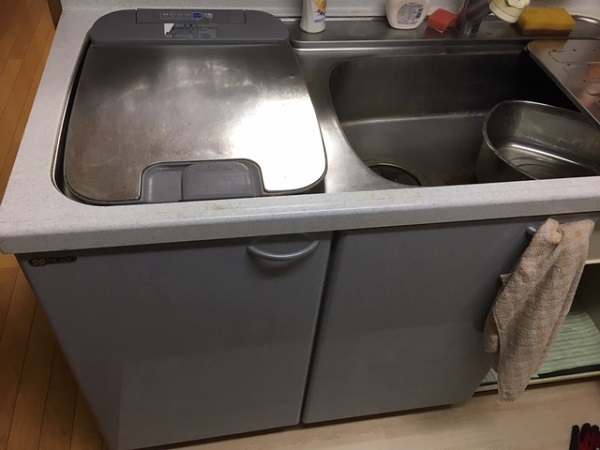 三菱製トップオープン食洗機の撤去工事　ミカドキッチン